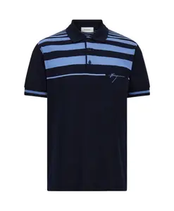 Темно-Синий полосатый свитер с короткими рукавами Ferragamo, синий