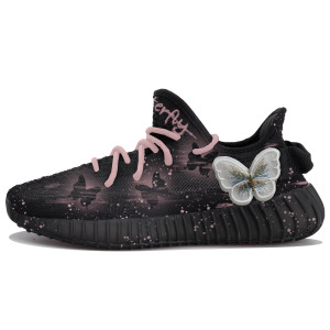 Кроссовки adidas originals Yeezy Boost 350 V2 Lifestyle Shoes Unisex Low-top Black/pink, черный/розовый