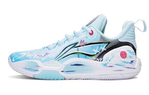 Скоростные 9 нескользящие амортизирующие баскетбольные кроссовки low top мужские LINING, синий