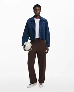 Женские брюки клёш с накладными карманами Desigual, коричневый