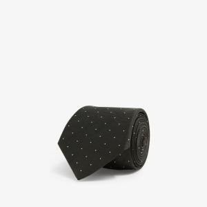 Тканый галстук Liam в горошек Reiss, зеленый