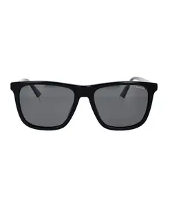 Квадратные, культовые солнцезащитные очки с поляризационными линзами. Polaroid, черный