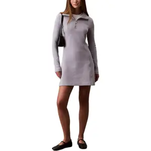 Calvin Klein Женское платье с длинными рукавами светло-фиолетового цвета