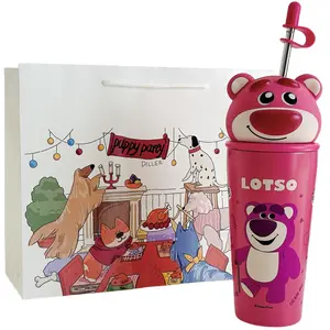Офисная термокружка большой вместимости 600 мл Disney, [Animal Party Shopping Bag]Lotso