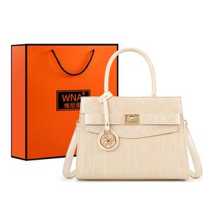 Синтетическая кожаная сумка через плечо, средний размер, женская, цвет экрю/черный Vigno, синий