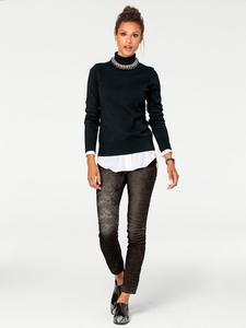 Heine Черный свитер с высоким воротником