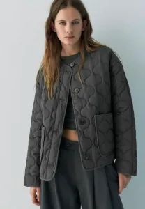 Утепленная легкая куртка Pull&Bear, Dark Grey
