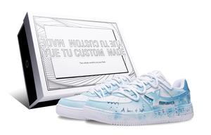 XTEP Кроссовки Air Force One с низким верхом, противоскользящие, износостойкие, мужские, для скейтбординга, синие, белые