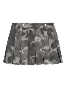 Юбка из плиссированного хлопка MISBHV, серый