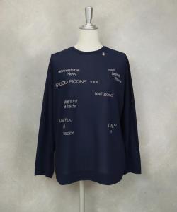 Пуловер с принтом слов Studio Picone, цвет Navy (060)