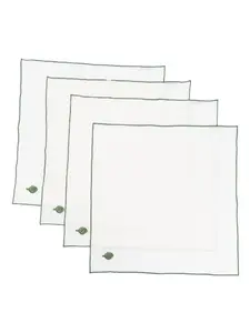 Набор из четырех салфеток с вышивкой, 45х45 см, The Conran Shop, белый