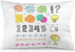 MaSiledy Чехол на подушку с математическим мультяшным принтом Pattern-1