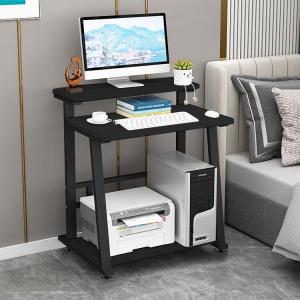 Письменный стол Shukeyijia 80x50 см, черный камень, двухуровневый, с роликами