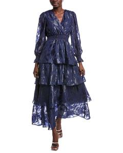 Платье макси от Anne Klein Burnout Anne Klein, синий