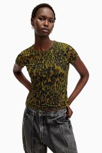 Футболка Allsaints ellie сетка All Saints, зеленый