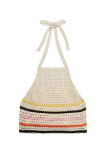 Вязаный топ Superdry, кремовый