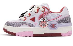 Champion BIG HEART x Essentials Лоу-топ скейтборд кроссовки женские серо-фиолетовые розовые - сиренево-серые фиолетовые/капкейк розовые, цвет Lilac Gray Purple/Cupcake Pink