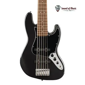 Squier Affinity Series Jazz Bass VI, гриф из лауреля, черный защитный щиток - черный металлик