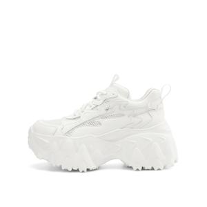 Rosa Bianca Дышащие утолщенные кроссовки на платформе для увеличения роста женские с белой овчинной стелькой, цвет White Sheepskin Insole