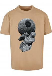 Футболка с принтом FOOTBALL'S COMING HOME PLAY GOD OVERSIZE TEE Upscale by Mister Tee, бежевый