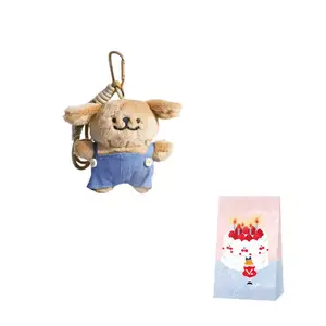 Dolls and bears dance Милый коричневый комбинезон с подтяжками плюшевый кулон с щенками высота 12см