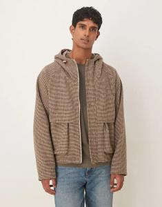 Ветровка ASOS DESIGN из искусственной шерсти коричневого цвета