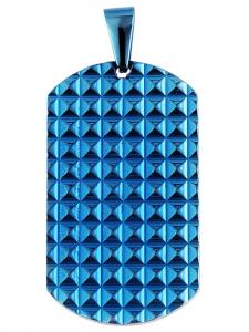 Adeliás Подвеска унисекс из нержавеющей стали синего цвета