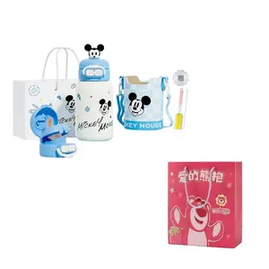 Микки желтый белый термостакан 520ML Disney, синий Mickey Mouse+Cup Sleeve[Includes Cup Brush+Straw Brushes]