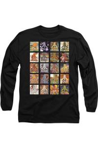 Футболка Atari 20 Games с длинным рукавом для взрослых Gildan, черный