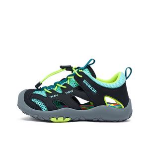 Детские сандалии с амортизацией, дышащие, легкие, с низким верхом, с амортизацией BIG WASP, черный