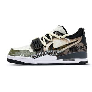 Jordan Легкие legacy 312 mong kok ночные амортизирующие износостойкие низкие топ винтажные баскетбольные кроссовки unisex серо-коричневый