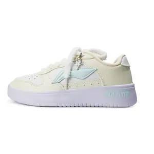 LINING Женские скейтерские кеды Pontoon Boats с противоскользящей и износостойкой дышащей подошвой, низкие, желтый синий белый