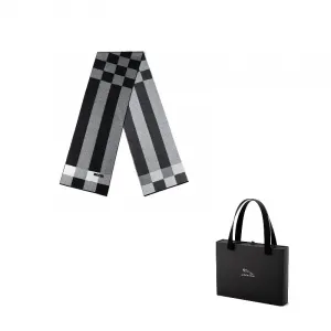 JAGUAR Вязаный шарф унисекс, Black Gray