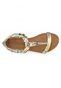 Босоножки на танкетке LASCANA, grün