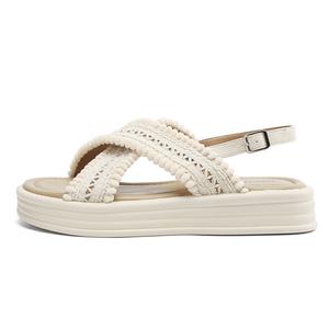 DAPHNE Сандалии женские с одним ремешком бежевые