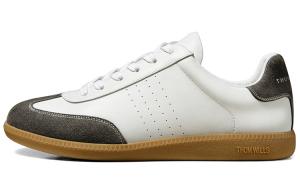 THOM WILLS Классические винтажные удобные и дышащие белые кроссовки для скейтборда унисекс серо-белые, цвет Gray White (Men's)