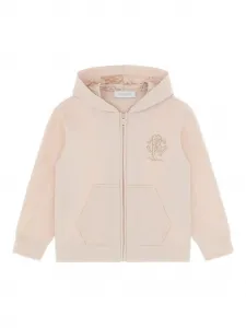 Свитшот на молнии с логотипом Roberto Cavalli, бежевый