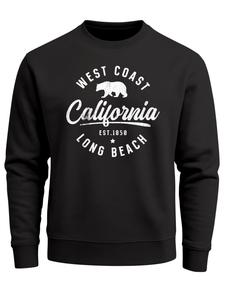 Neverless Свитшот 'California Bear' в черном цвете