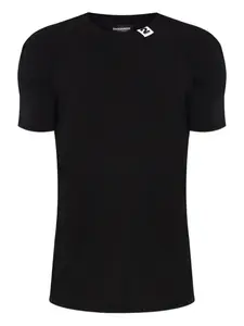 Футболка из хлопка с логотипом DSQUARED2, черный