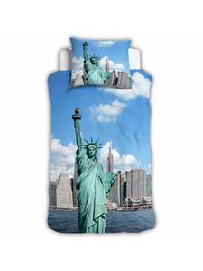 Постельное белье New York синего цвета ESPiCO, 135x200 см (80x80 см)