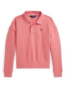 Детский поло с длинными рукавами из хлопка Ralph Lauren, Faded Peony