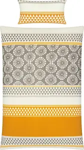 Двустороннее постельное белье , карри-серое, 1x 135x200 см + 1x 40x80 см Erwin Müller