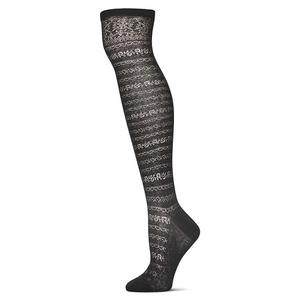 Элегантные высокие носки из хлопковой смеси Memoi, Black