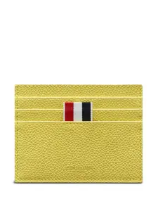 Картхолдер из зернистой кожи Thom Browne, желтый
