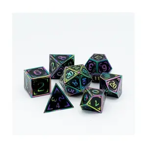 Набор прицельной сетки Zenith Poly - Темная материя (7), Metal Poly Dice Sets (Die Hard Dice)