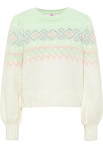 Толстовка myMo Strickjacke, цвет Mint Wollweiss