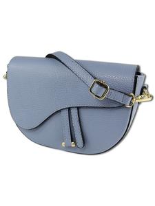 Наплечная сумка Toscanto Schultertasche, Umhängetasche Leder hellblau ca. 22cm