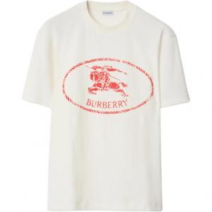 Футболка с логотипом Burberry, chalk