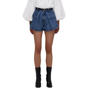 Self Portrait Джинсовые шорты Женские Джинсовый синий