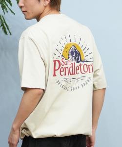 Футболка с коротким рукавом, с принтом на спине PENDLETON, серо-бежевый